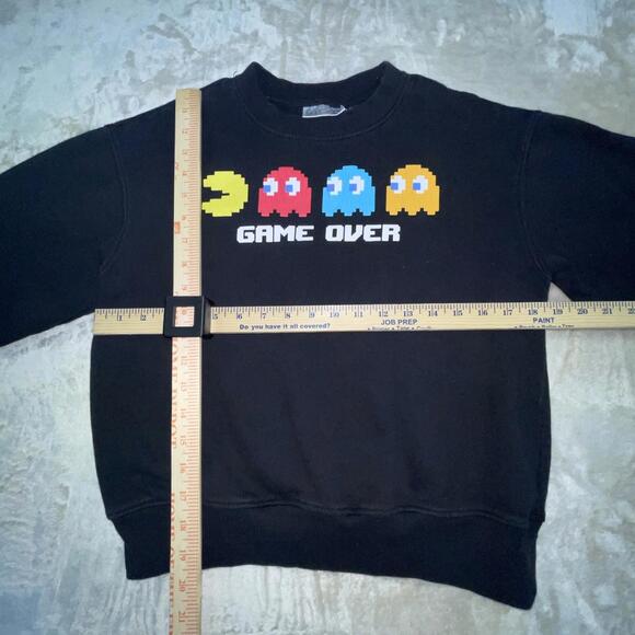 Pacman Bandai Namco “Game Over” Black Crewneck Pullover Sweatshirt Women's Sz M - Picture 3 of 10
